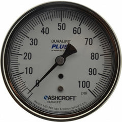ASHCROFT Ashcroft 95438XLL Pressure Gauge 0-100 Psi 3.5 in Dial