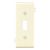 LEVITON Leviton PSC1-I Combo Sectional Toggle Switch Wallplate, 1 Gang, Thermoplastic Nylon, Ivory