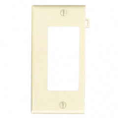 Leviton PSE26-I 1-Gang Decora/GFCI Device Decora Wallplate, Sectional, Thermoplastic Nylon, Device Mount, End Panel, Ivory