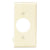 LEVITON Leviton PSE7-I 1-Gang Single 1.406 Inch Hole Device Receptacle Wallplate, Sectional, Thermoplastic Nylon, Ivory