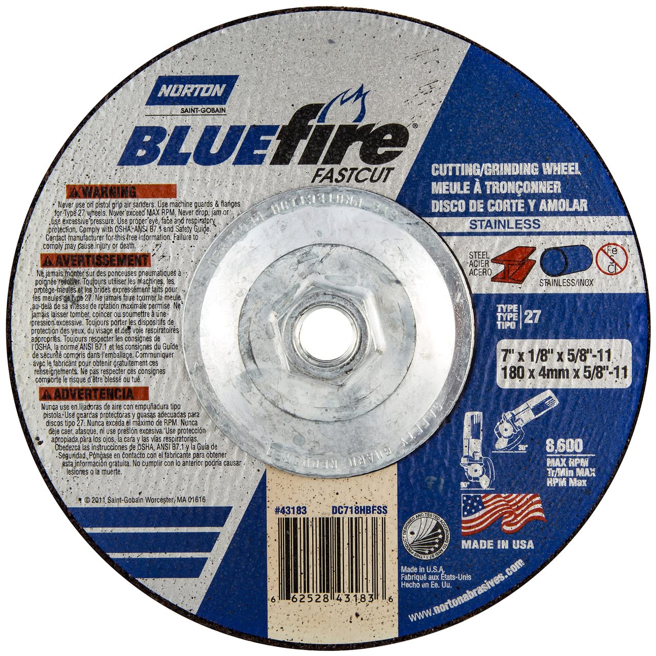 NORTON 66252843183 GRINDING & CUT OFF WHEELS