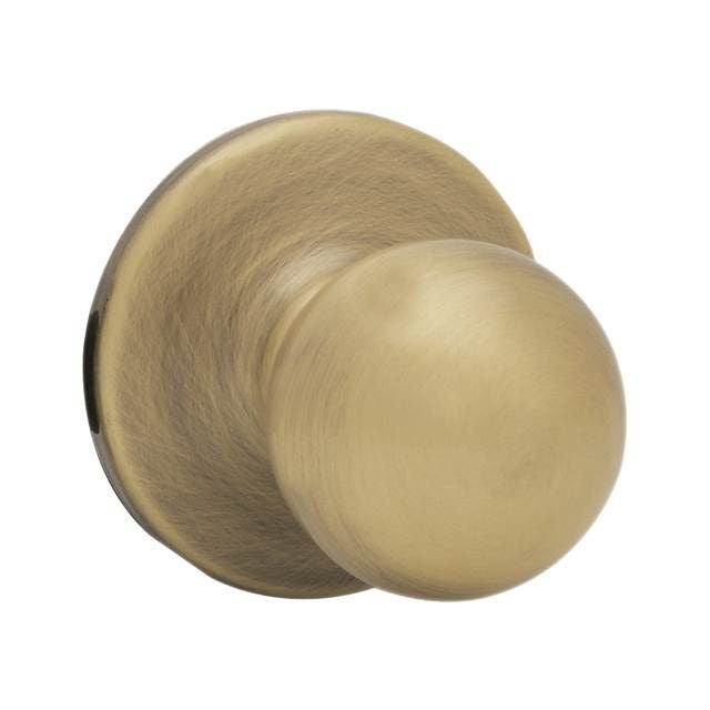 KWIKSET Kwikset 200P-5 Polo Knob Passage Door Lock Antique Brass