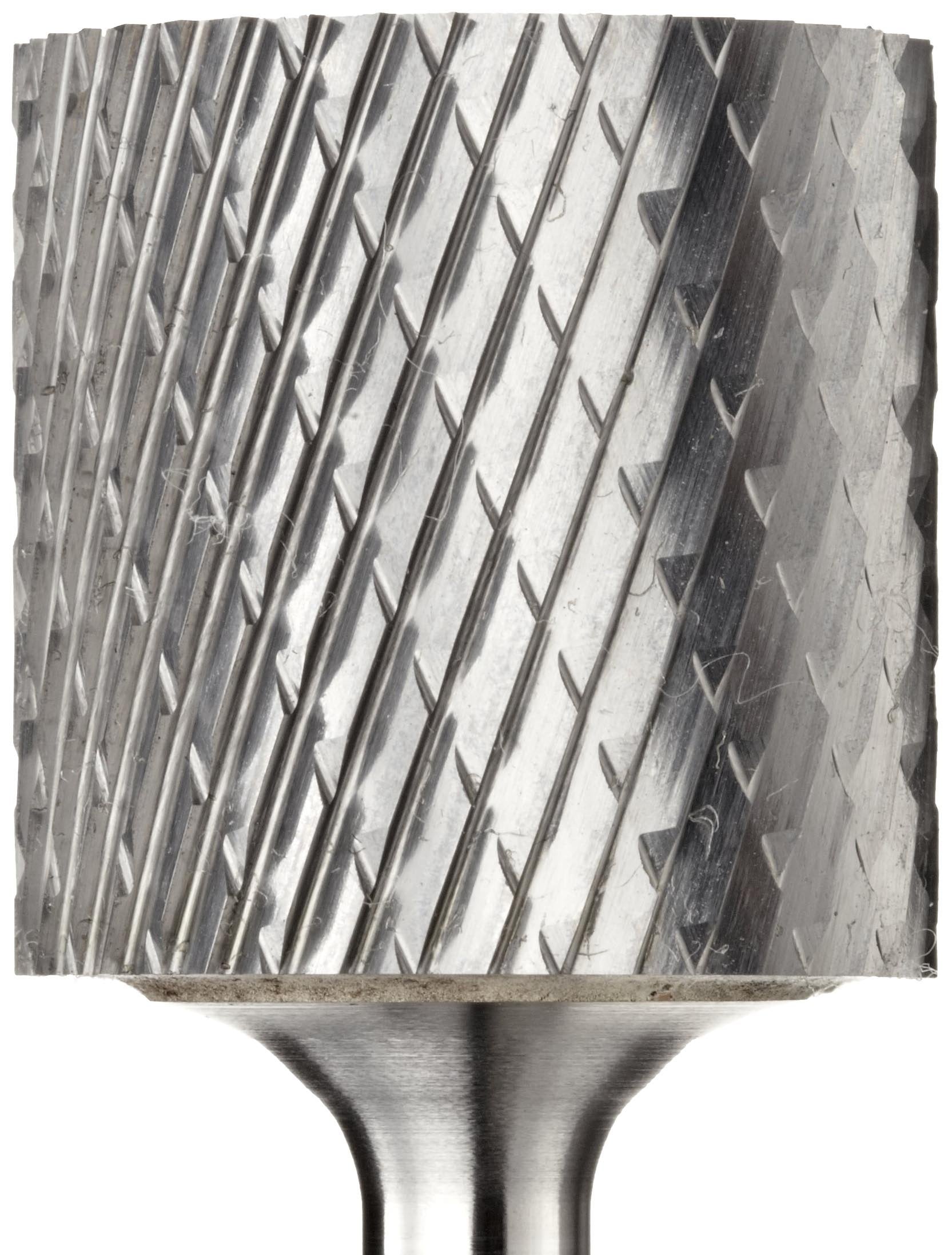 PFERD Pferd 24102 Cylindrical Carbide Bur Double Cut Plain End 1/2 Head Diameter 1 Inch Head Length