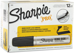 Sharpie 15001A King Size Permanent Marker Black Ink Pack of 12