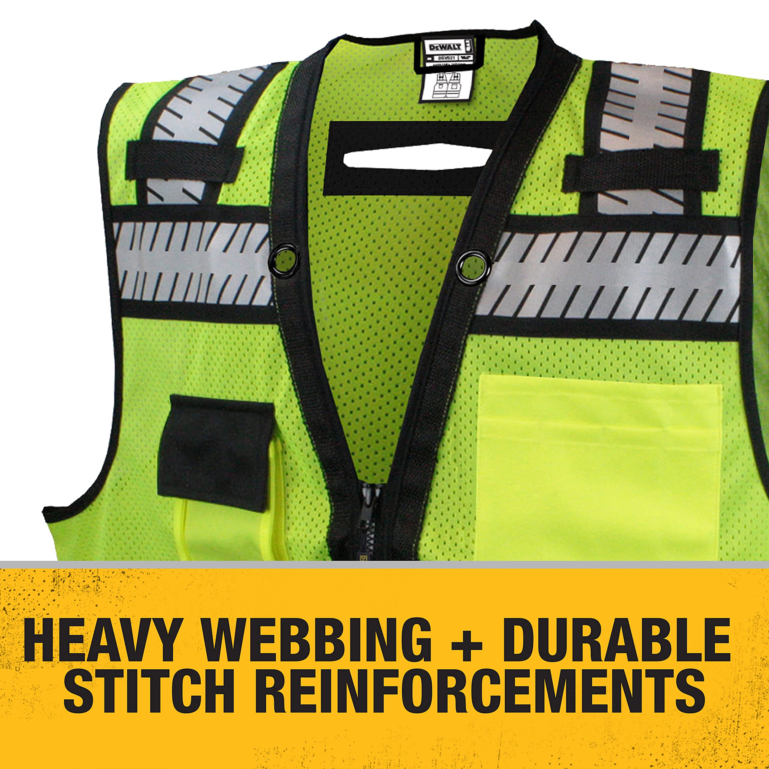 DEWALT Dewalt DSV521-XL Class 2 Heavy Duty Surveyor Vest X-Large Hi-Vis Green