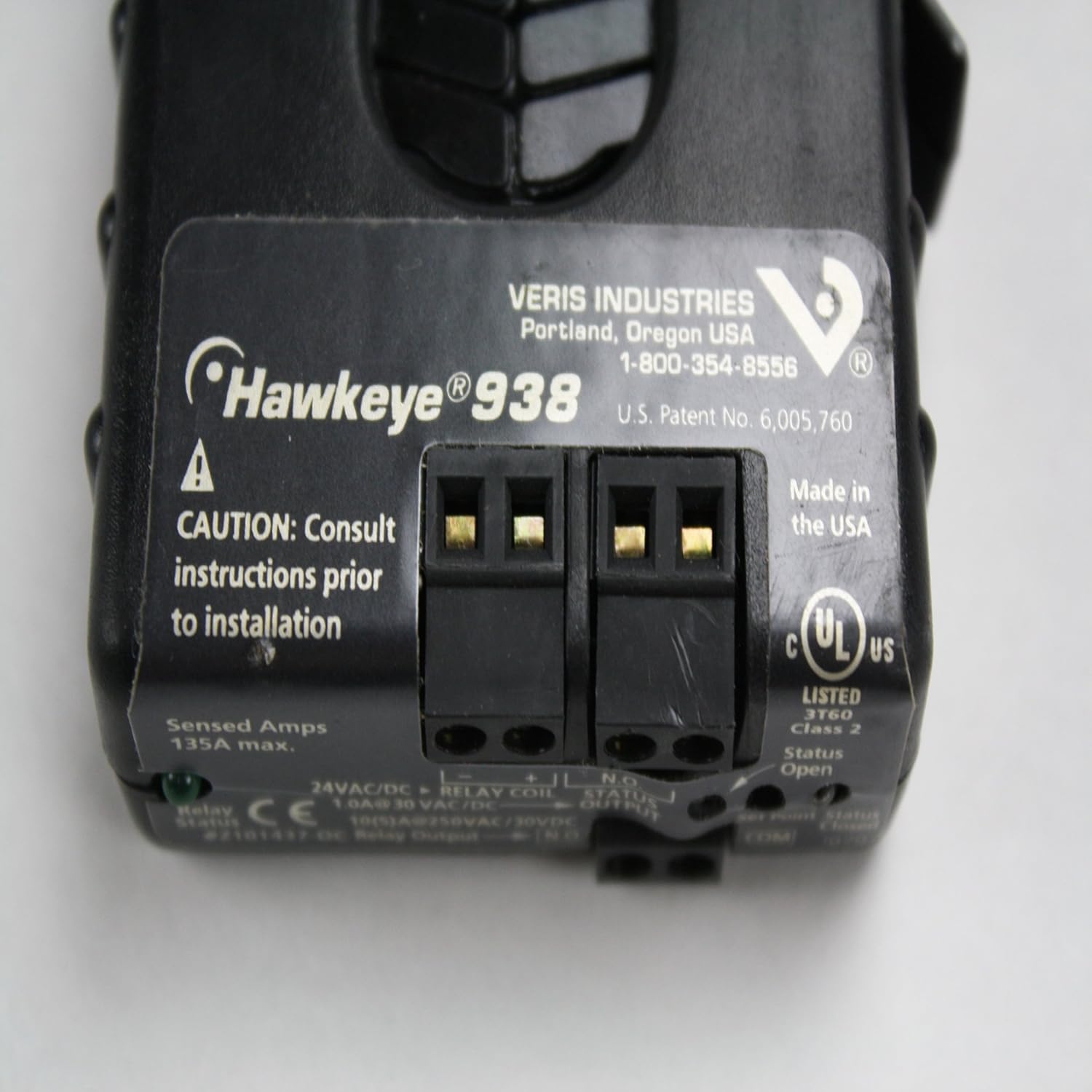VERIS Veris H-938 Current Switch & SPST Relay Split N.O