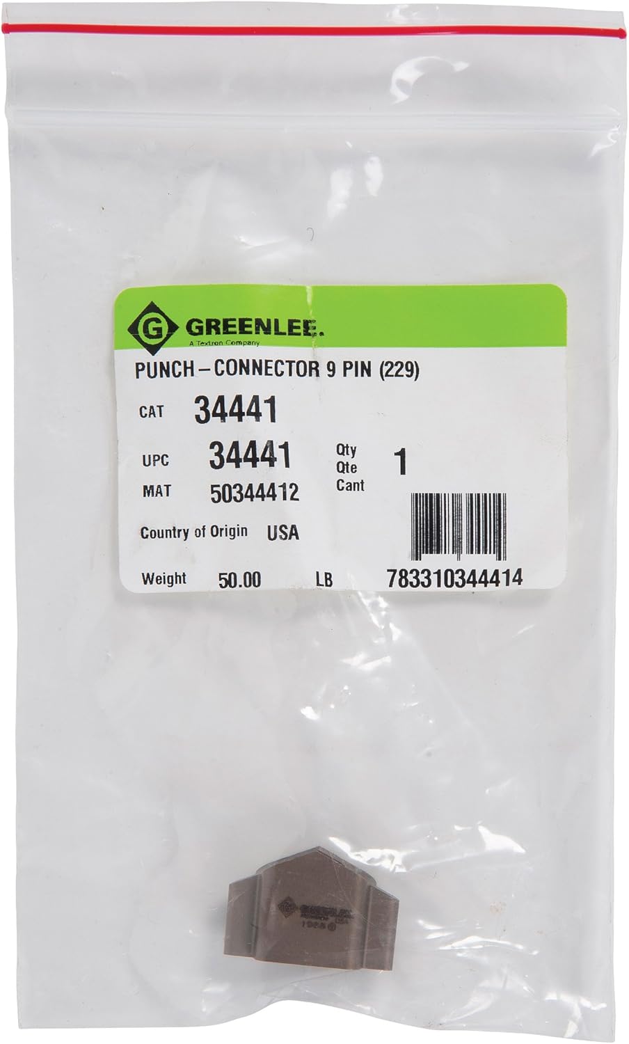 GREENLEE Greenlee 34441 Knockout Punch, 787 x .982 x .469 In