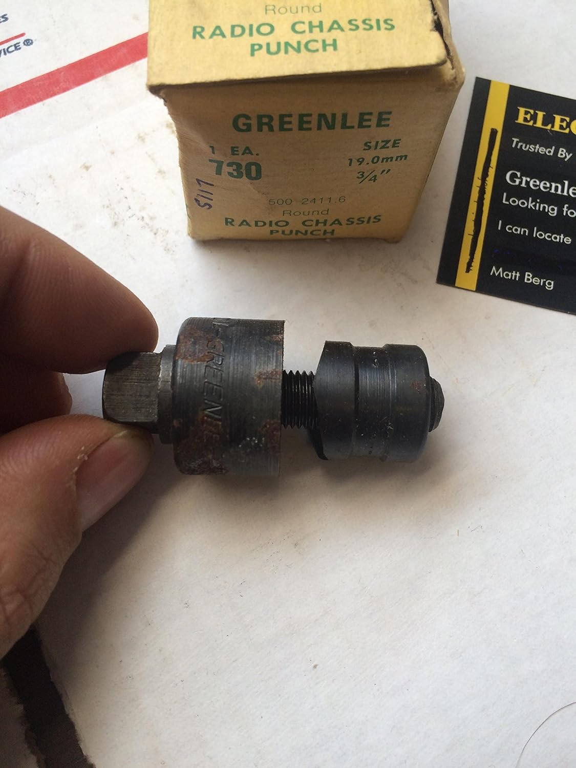 GREENLEE Greenlee 730BB-3/4 Punch, Knockout, Round, 3/4 In