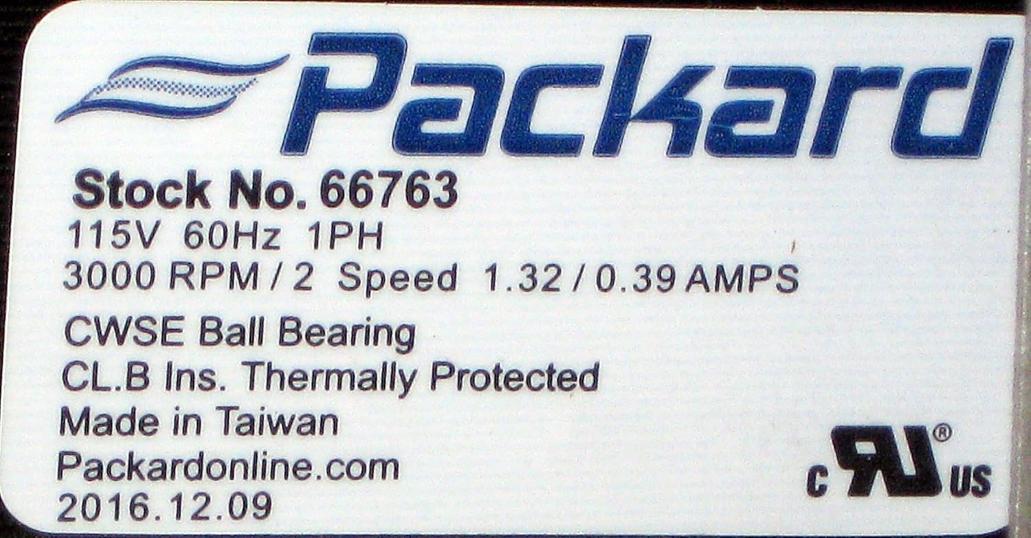PACKARD Packard 66763 Draft InDucer Fan Furnace Blower Motor for Carrier 326628-763