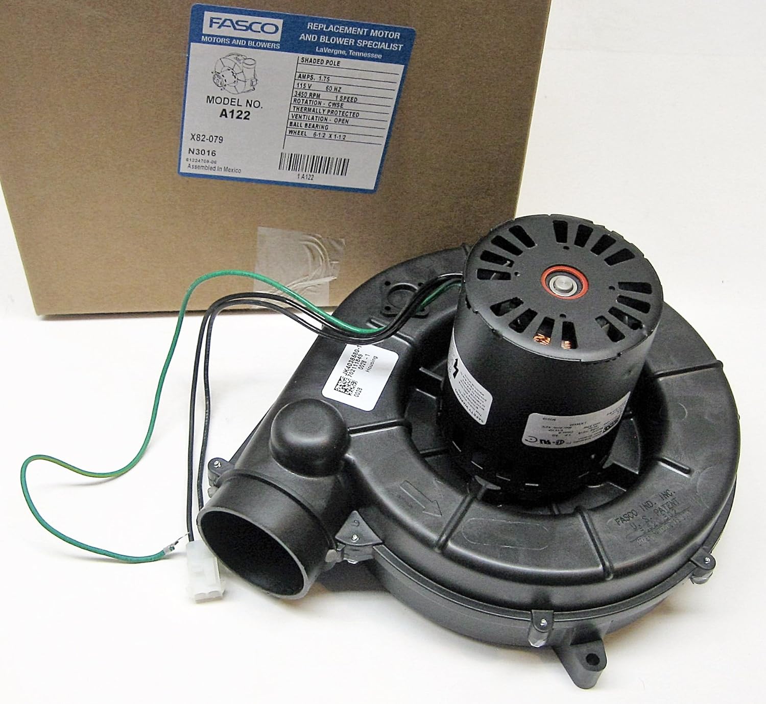 GENTEQ MOTORS A122 DRAFT INDUCERS