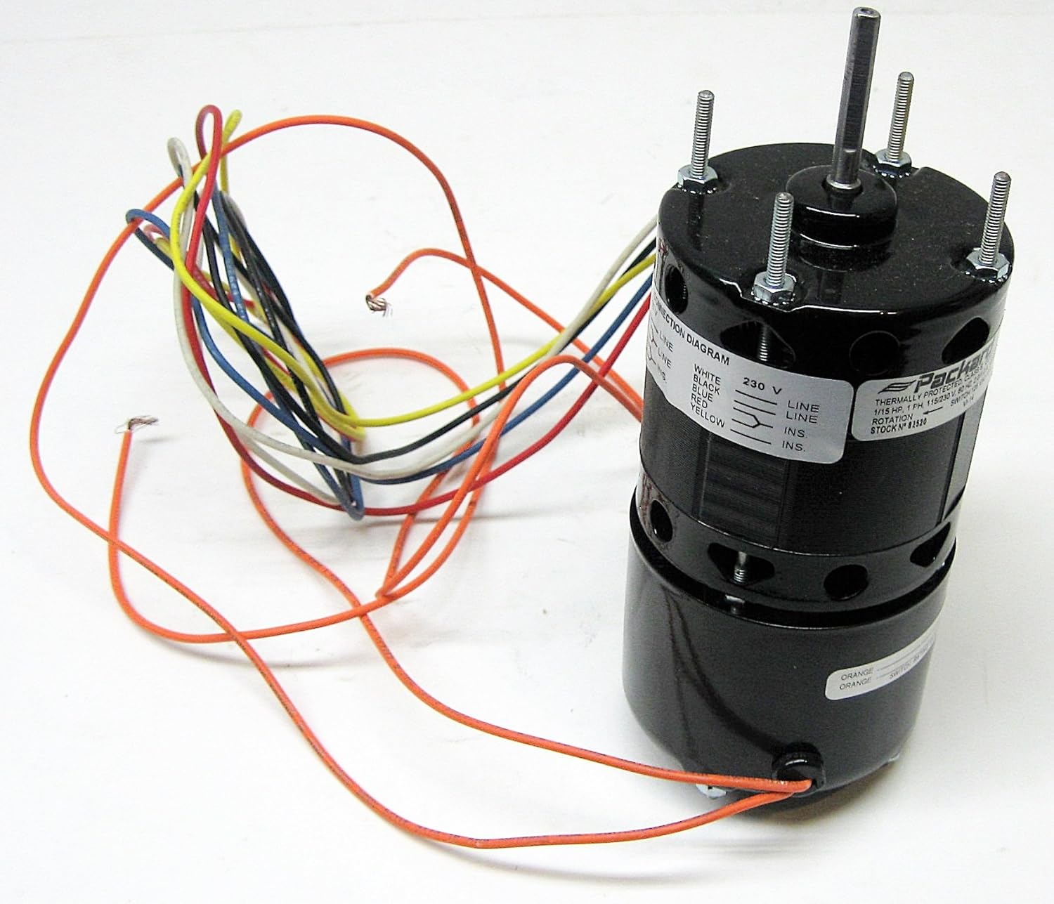 PACKARD Packard 82520 Furnace Motor Centrifugal 115/230V 3000RPM HC24AU701 D456 7121-6324