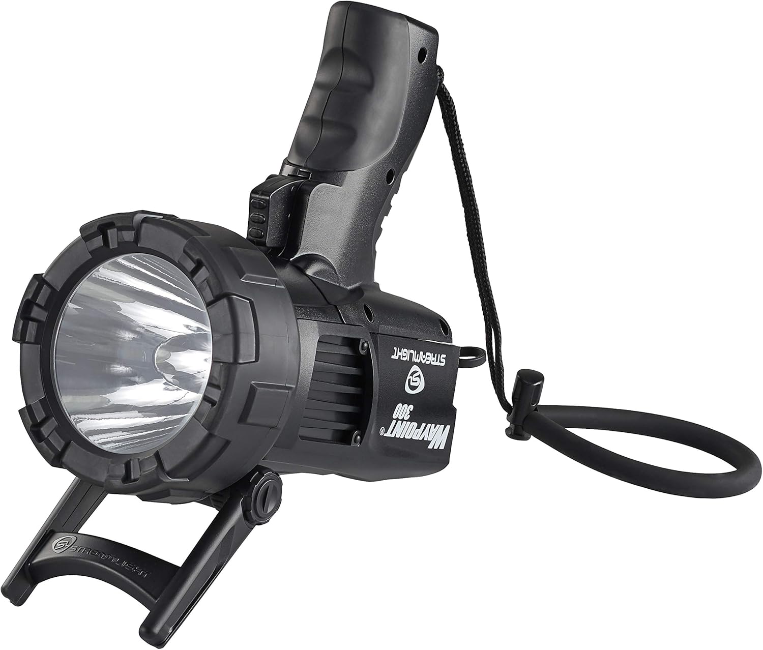 STREAMLIGHT Streamlight 44911 Waypoint 300 1000-Lumen Long Range Pistol-Grip Rechargeable Spotlight with 120V AC Charger, Polymer Holder/Mount, Black