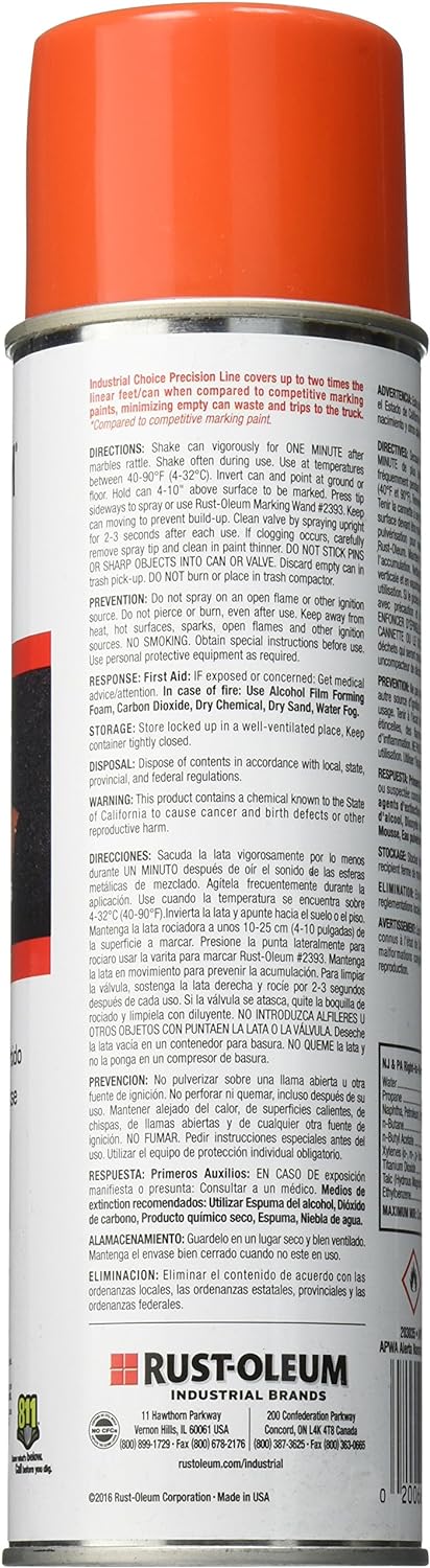 RUST-OLEUM Rust-Oleum 203035 Alert Orange Marking Paint 17 Ounce