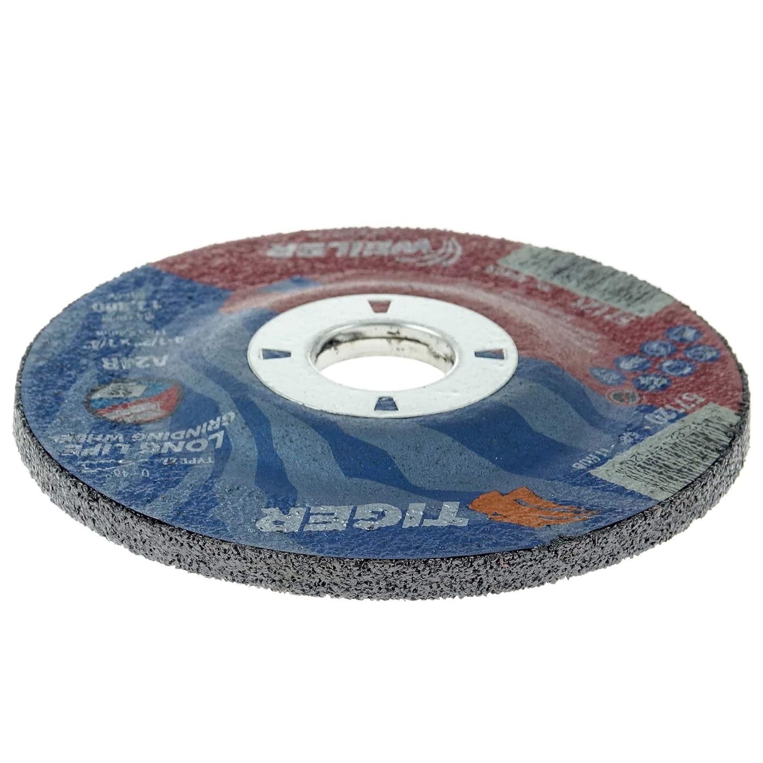 WEILER Weiler 57121 Tiger Grinding Wheel 4-1/2 Inch 1/4 Inch Thick Type 27 Pack of 10