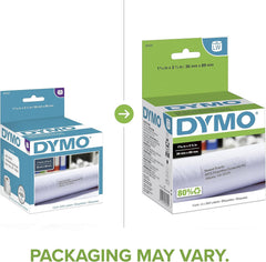 DYMO 30321 LW Large Mailing Address Labels for LabelWriter Label Printers, White, 1-4/10 x 3-1/2, 2 Rolls of 260