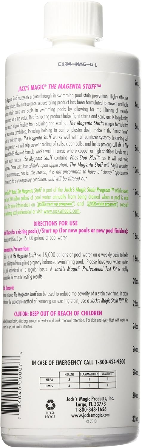 JACKS MAGIC Jack's Magic JMMAGENTA032 The Magenta Stuff 32 Ounce