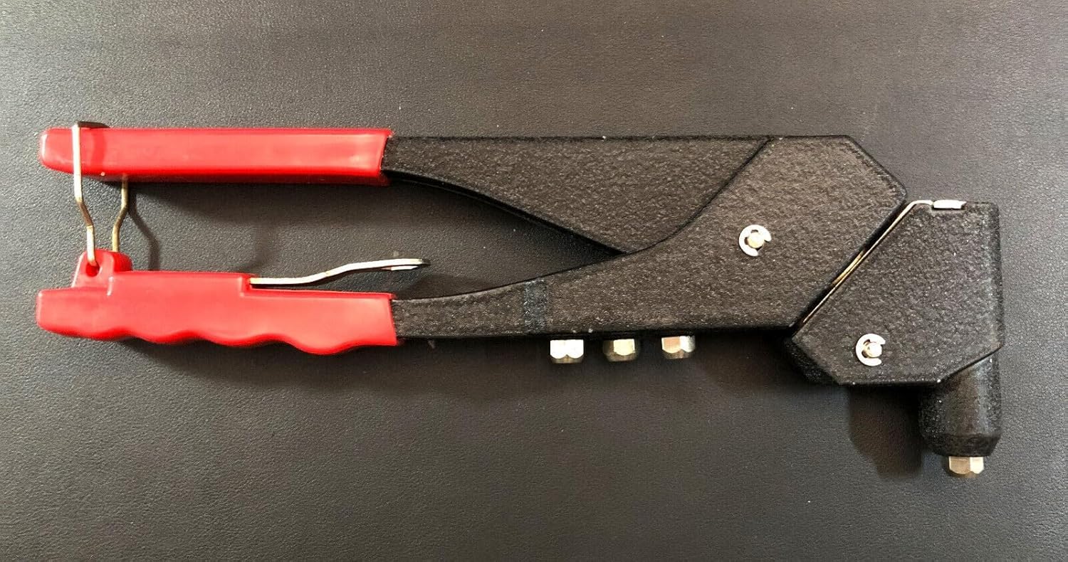 ARROW FASTENER Arrow Fastener RHT300 One-Handed Swivel Rivet Tool Manual Riveter for Metal Fabric Leather Auto Repair Uses 1/8-Inch 3/16-Inch 5/16-Inch Rivets