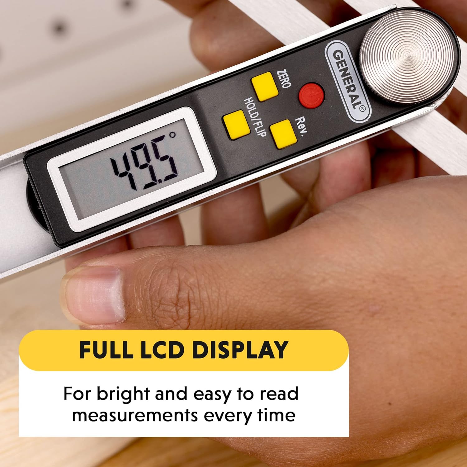 GENERAL TOOLS General Tools 828 T-Bevel Gauge & Protractor Digital Angle Finder with 8 Inch Stainless Steel Blade