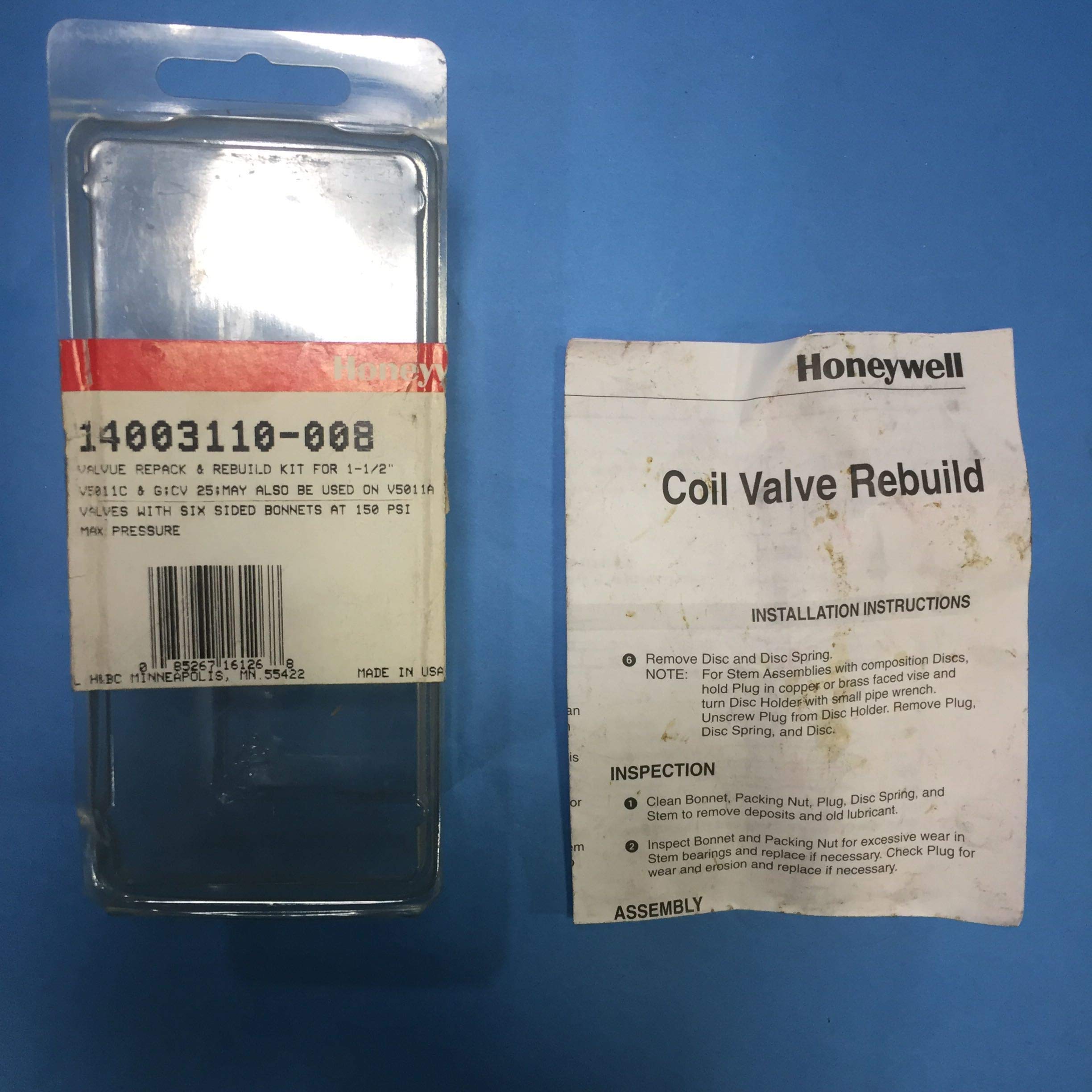 HONEYWELL Honeywell 14003110-008 Honeywell valve repack/rebuild kit V5011C,G 25 CV