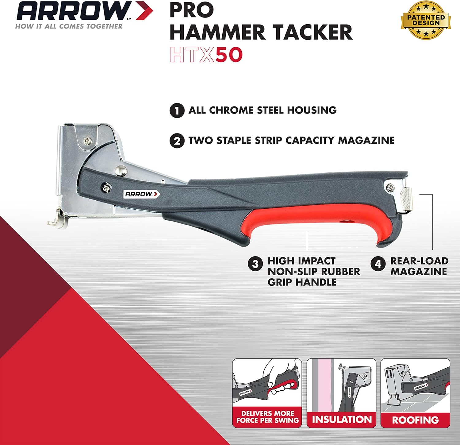 ARROW FASTENER Arrow Fastener HTX50 Professional Heavy Duty Hammer Tacker