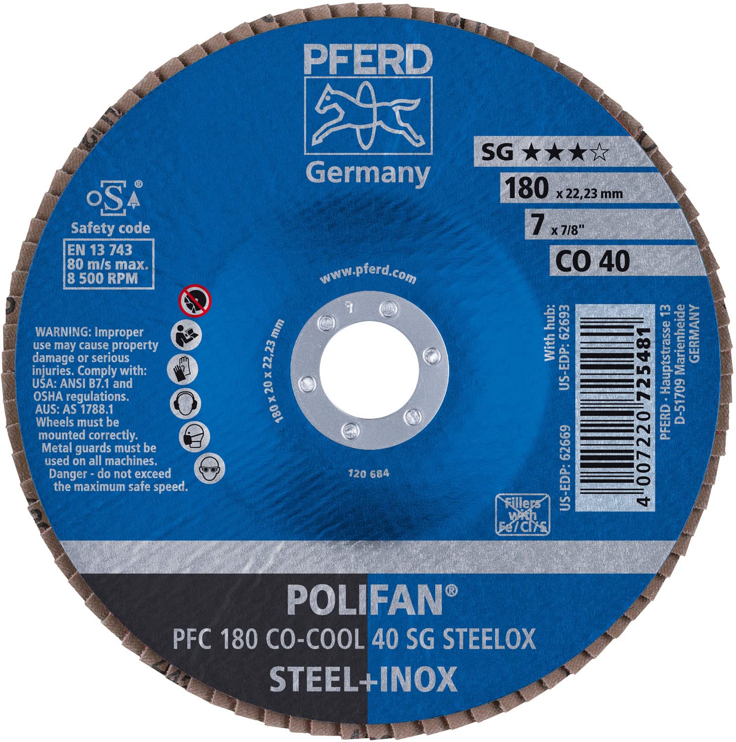 PFERD 62669 ABRASIVES, FILES, & CHISELS
