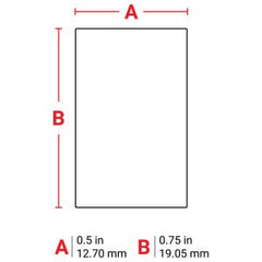 BRADY Brady X-11-498 IDXPERT Repositionable Vinyl Cloth Wire and Cable Label 0.75 in H x 0.5 in W 275 Labels Cartridge