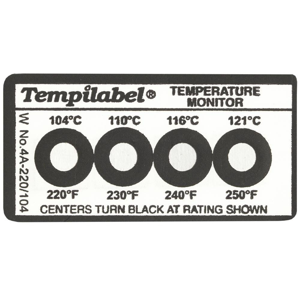 TEMPIL Tempil 26702 Temperature Indicating Label 77-93C 4-rating 10-pack