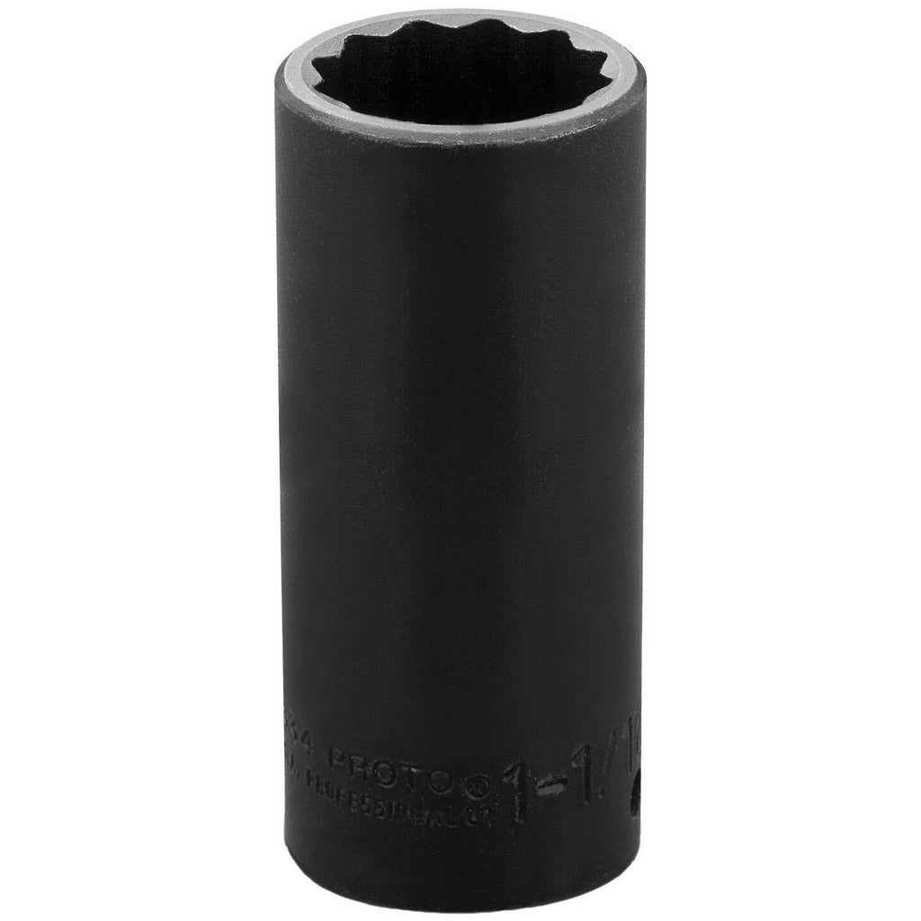 PROTO Proto J7334 Impact Socket 1/2 in Drive 1-1/16 in 12-point