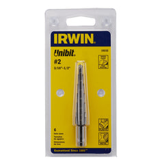 Irwin 10232 Tools UniBit 3/16-Inch to 1/2-Inch Step-Drill Bit, 1/4-Inch Shank