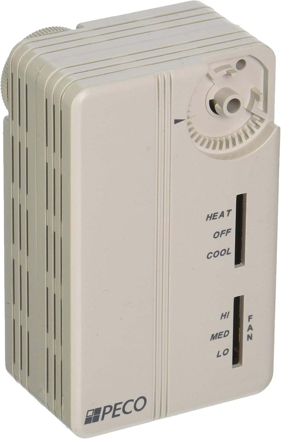PECO Peco TA155-046 Programmable Thermostat with Wire Leads Cool-Heat-Off Line Voltage 24 Volts White