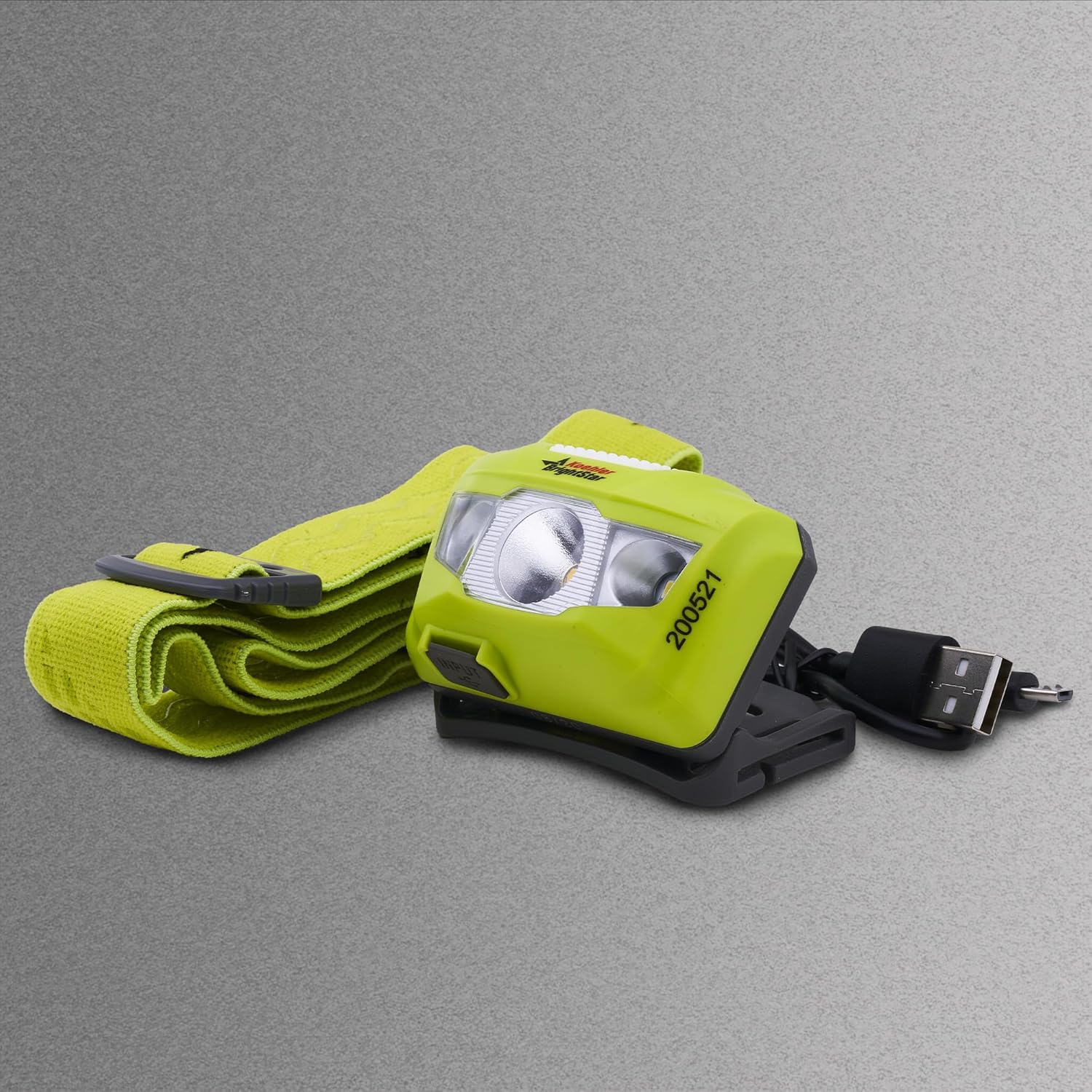 BRIGHT STAR Bright Star 200521 Vision USB-Rechargeable Spot/Flood Headlamp 185 Lumens Hi-Vis Green Adjustable Strap