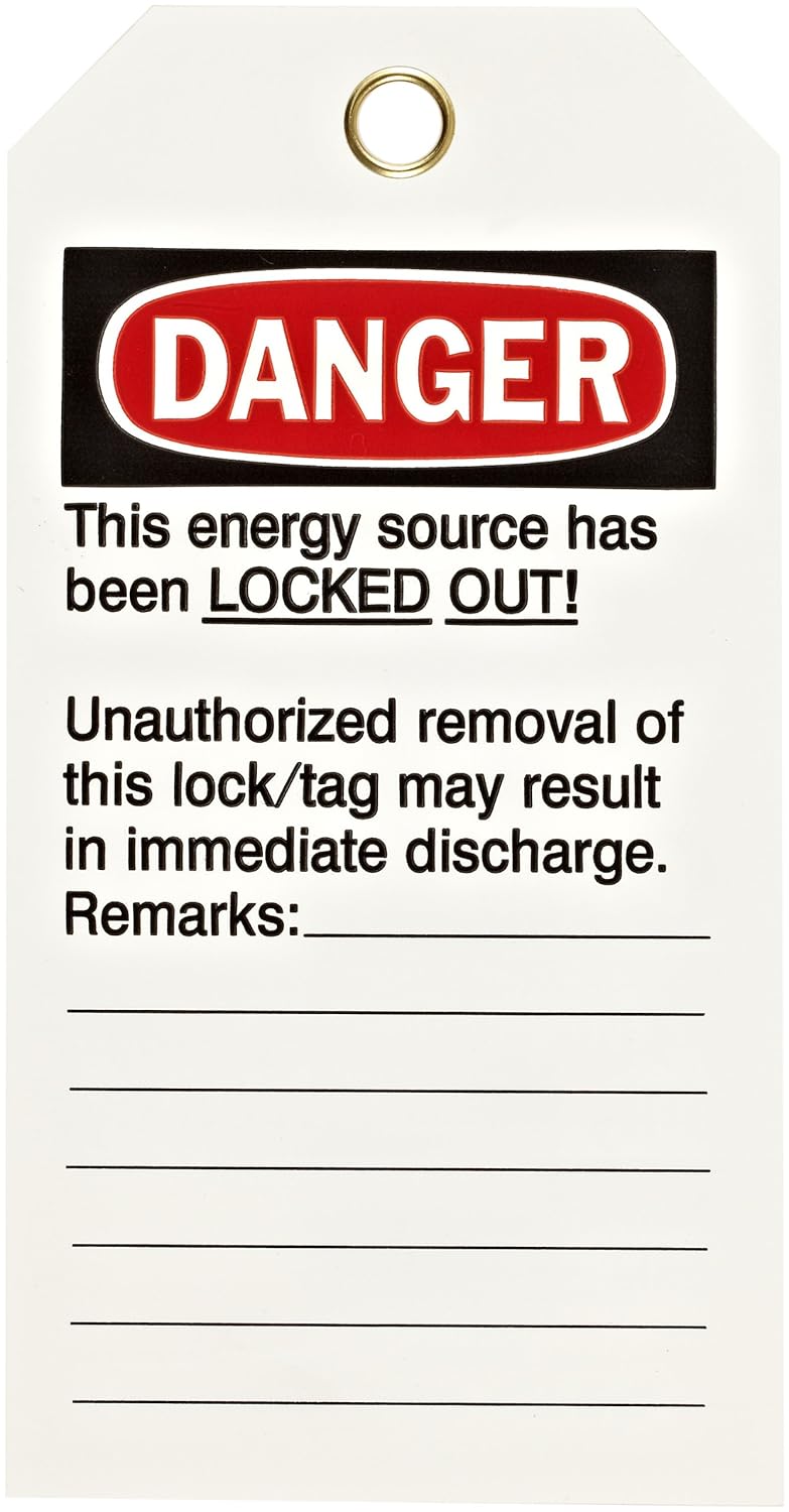 BRADY Brady 66050 Lockout Tag Danger Do Not Operate Polyester 5.75x3 Pack of 25