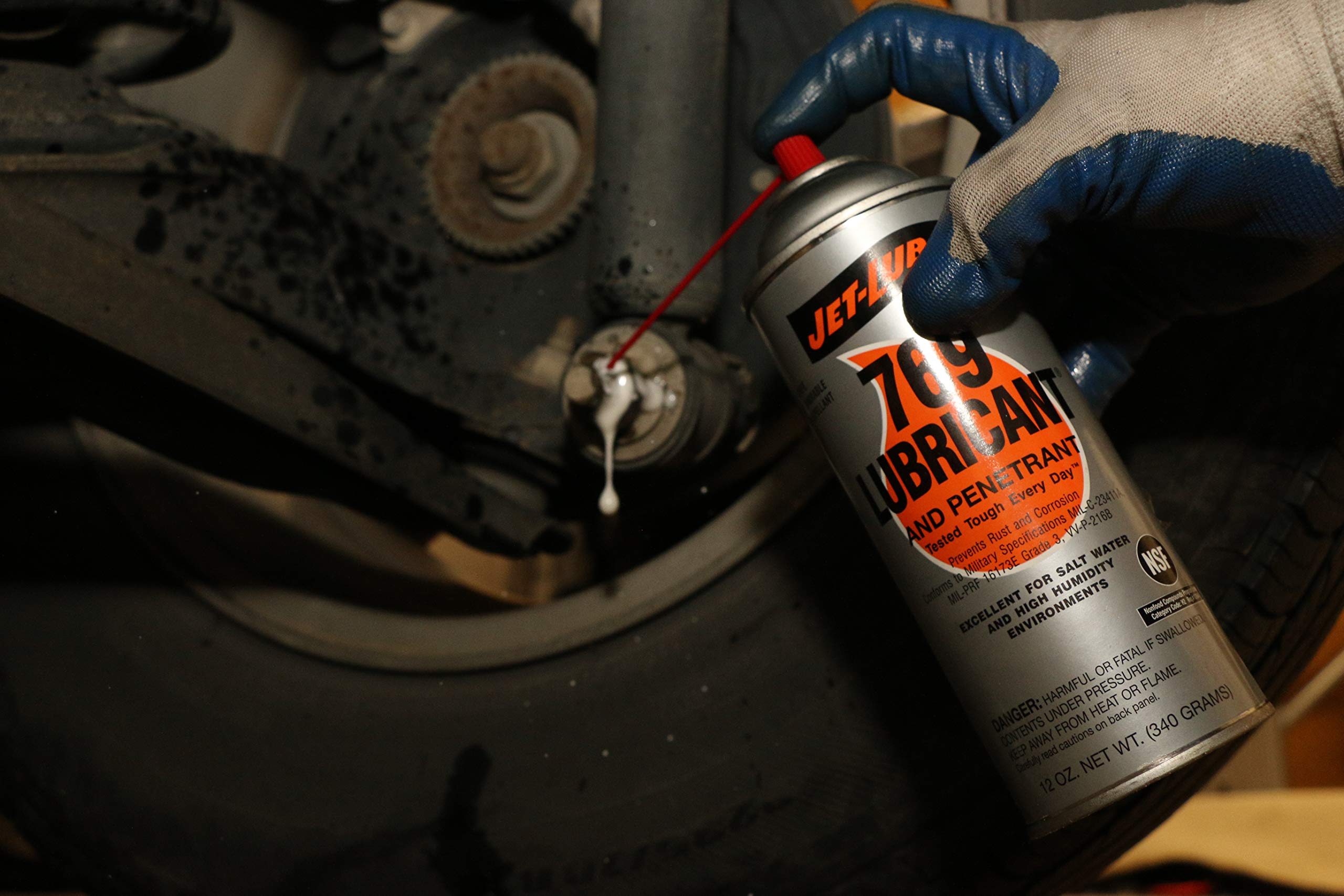 JET-LUBE Jet-Lube 37341 769 Lubricant Penetrant Aerosol Military Grade Non-flammable Multipurpose Pack of 12 units