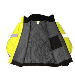 Radians SJ11QB-3ZGS-5X High Visibility Weatherproof Bomber Jacket 5X-Large Green/Black