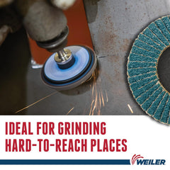 Weiler 50904 BobCat 3 Inch Diameter 60 Grit Zirconium Plastic Backing Type 29 Specialty Abrasive Flap Mini Disc