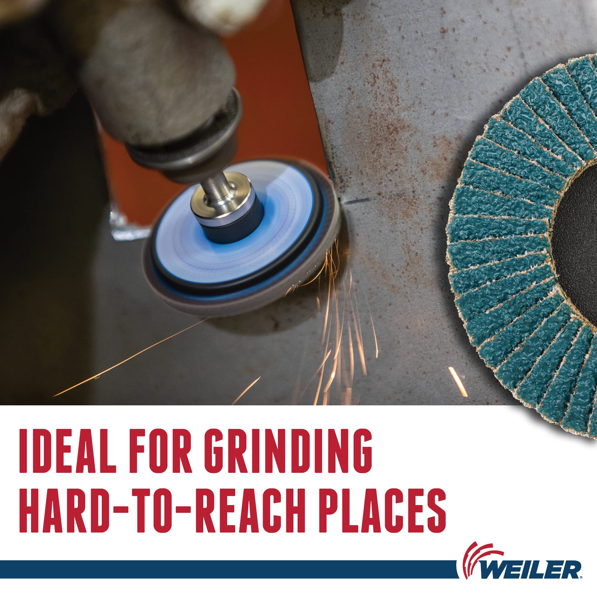 WEILER Weiler 50902 BobCat Type 29 Non-Woven Zirconium Flap Disc - Very Coarse Grade, 3 in Dia, 20000 RPM