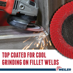 Weiler 51313 Tiger Angled Flap Disc Ceramic Alumina 60 Grit 4-1/2 Diameter Pack of 10