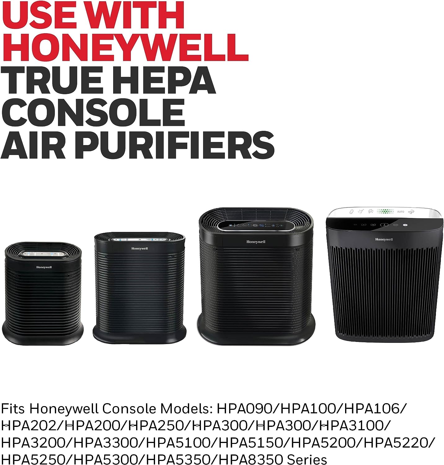 HONEYWELL Honeywell HRF-R1 HEPA Air Purifier Filter R, 1-Pack for HPA 100/200/300 and 5000 Series - Compatible With Many Models