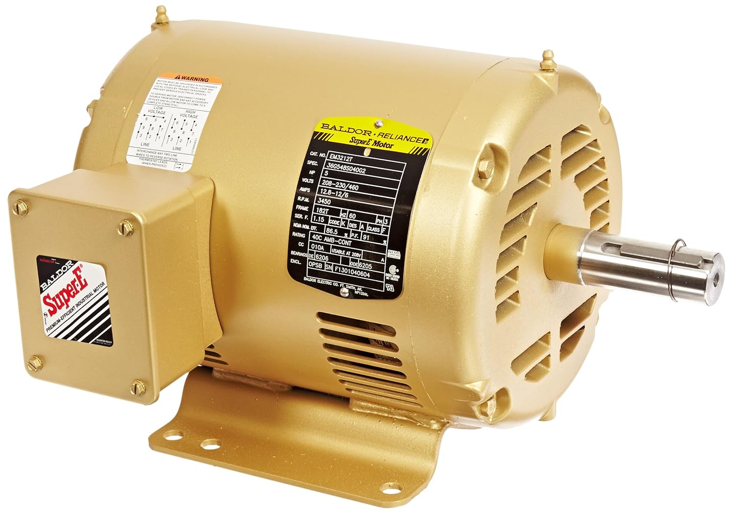 BALDOR MOTOR EM3212T GENERAL PURPOSE MOTORS