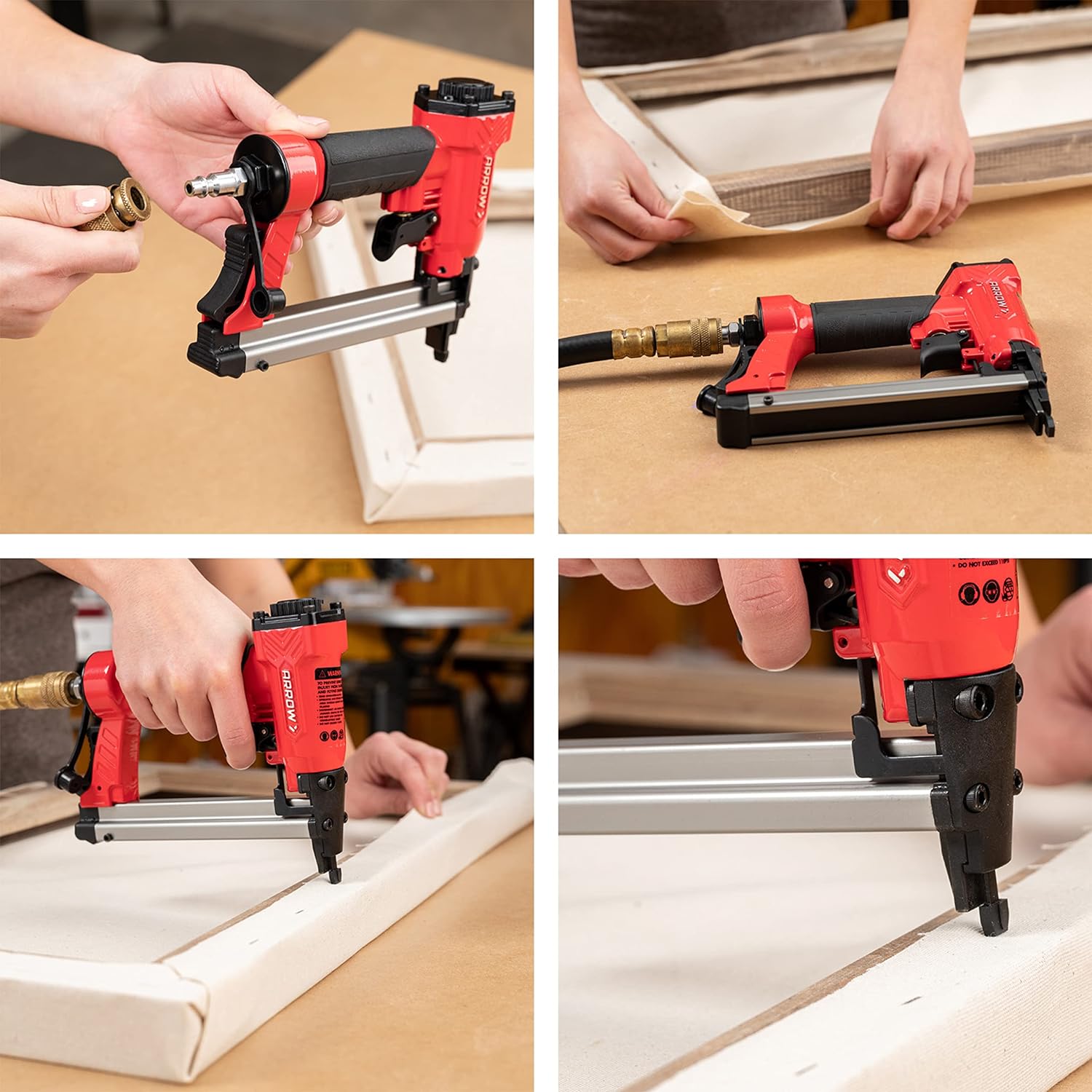 ARROW FASTENER Arrow Fastener PT50 Pneumatic Staple Gun Heavy-Duty Stapler for Wood Upholstery Carpet Wire Fencing