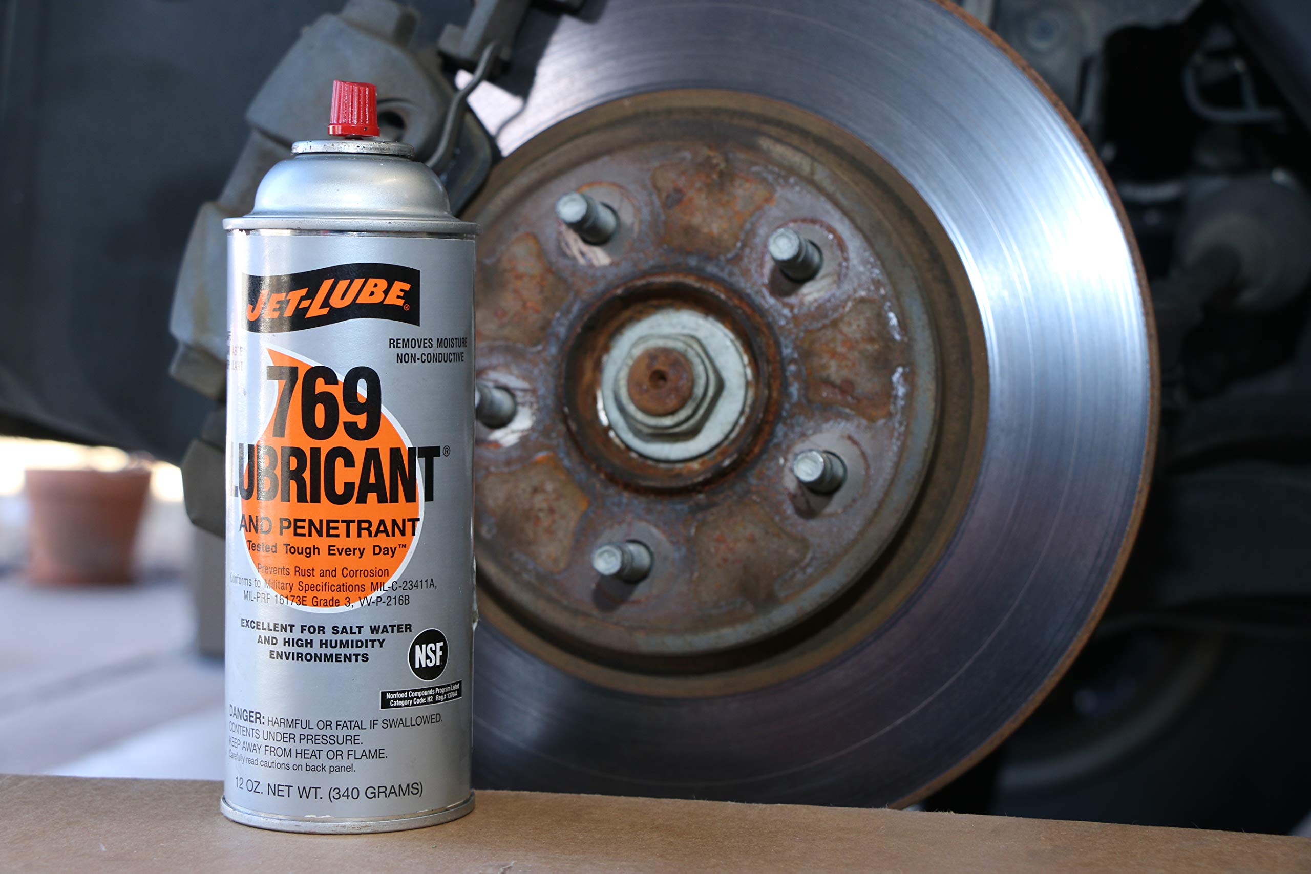 JET-LUBE Jet-Lube 37341 769 Lubricant Penetrant Aerosol Military Grade Non-flammable Multipurpose Pack of 12 units