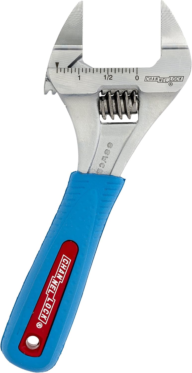 CHANNELLOCK Channellock 6SWCB Xtra Slim Jaw Adjustable Wrench 6 Inches Chrome Vanadium Steel