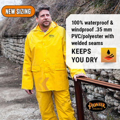 Pioneer V3010460U-3XL PVC Rainsuit Yellow 3XL