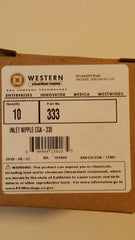 Western Enterprises SS-333 Regulator Inlet Nipple 1/4 Inch NPT Stainless Steel, 1 Pack
