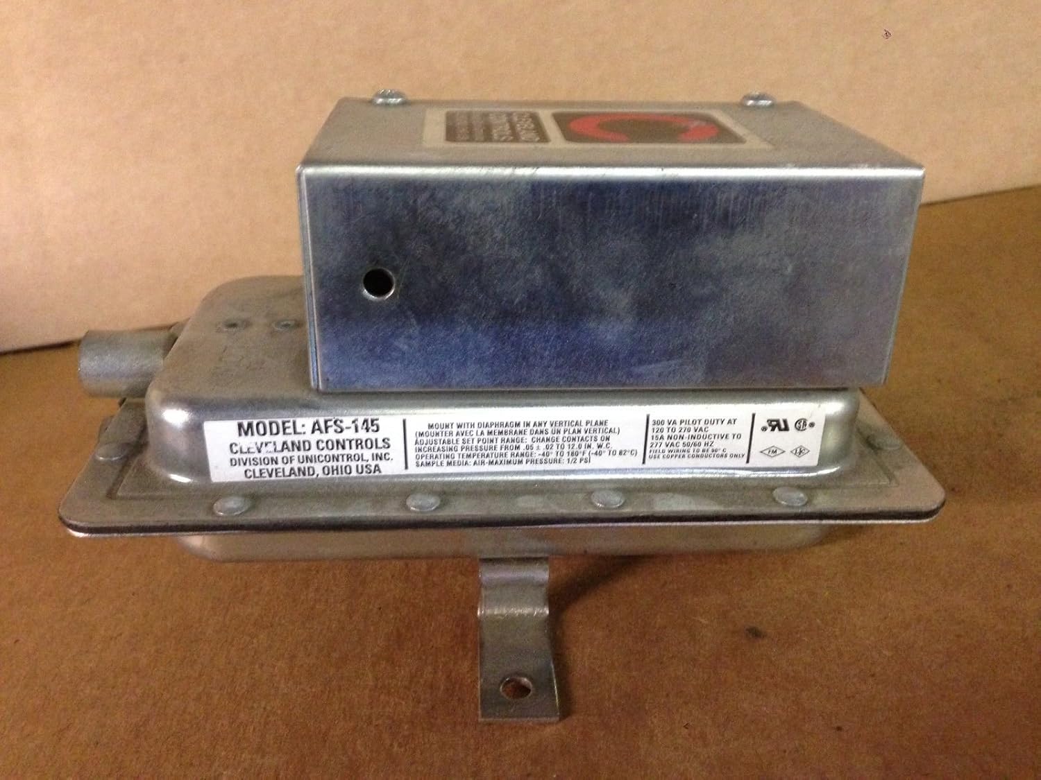 CLEVELAND CONTROLS CLEVELAND CONTROLS AFS-145 Air Flow Switch .05-12 Inch WC SPDT