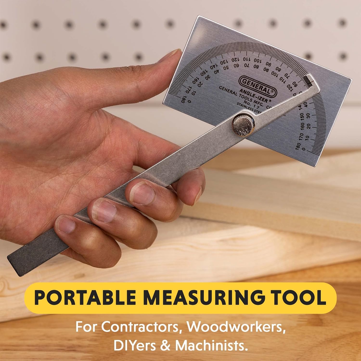 GENERAL TOOLS General Tools 17 Angle Protractor Stainless Steel Square Head - Pack of 1
