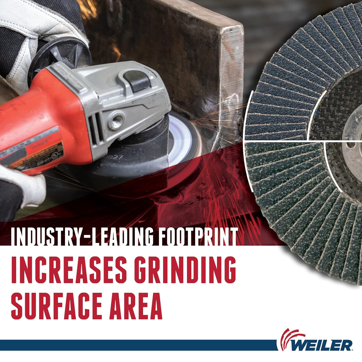 WEILER Weiler 51168 Tiger Paw XHD Abrasive Flap Disc 7 Inches Diameter 40 Grit 8600 RPM Pack of 10