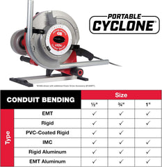 Gardner Bender B1000 Portable Cyclone Conduit Bender Electric 1/2 in to 1 in Capacities