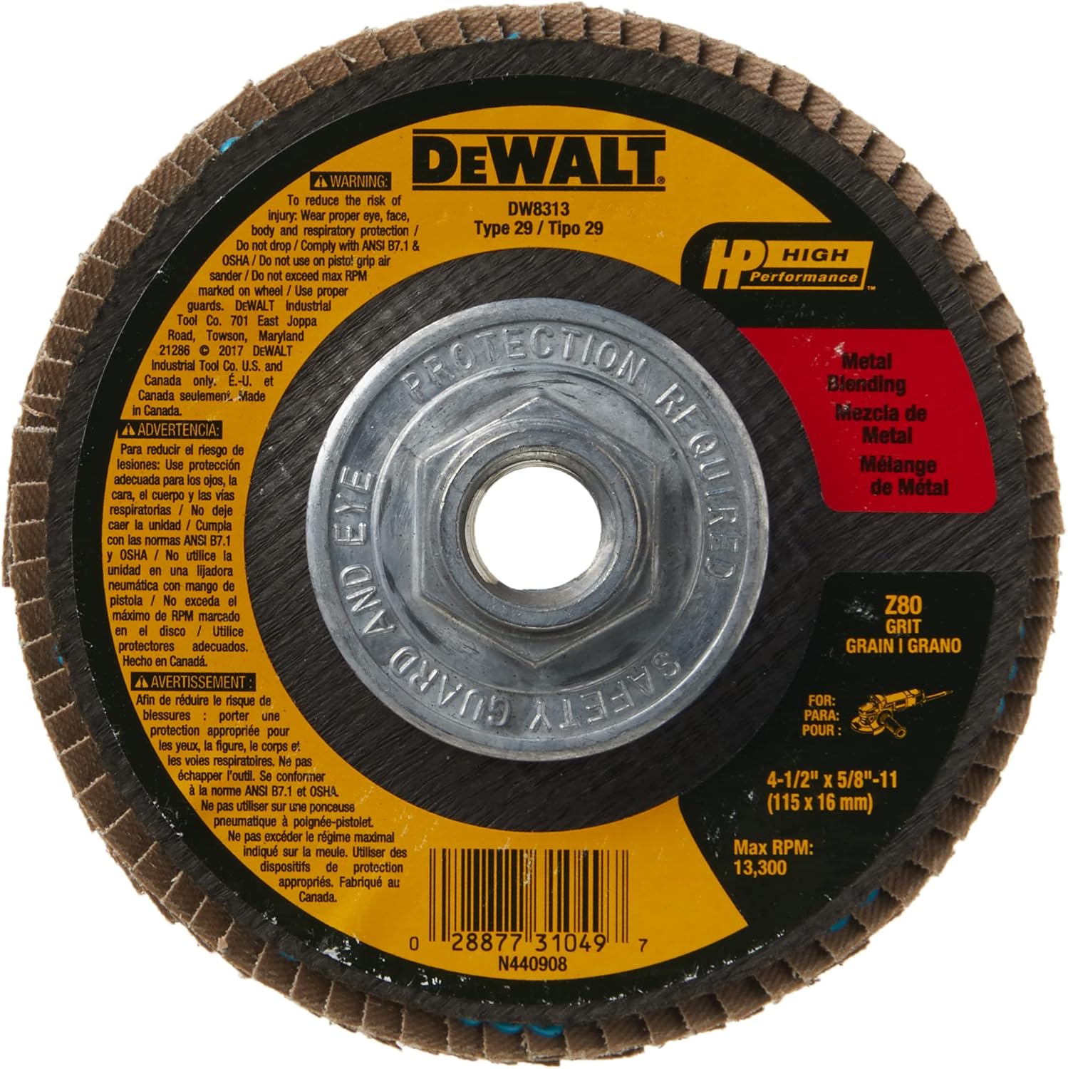 DEWALT DW8313 ABRASIVES, FILES, & CHISELS