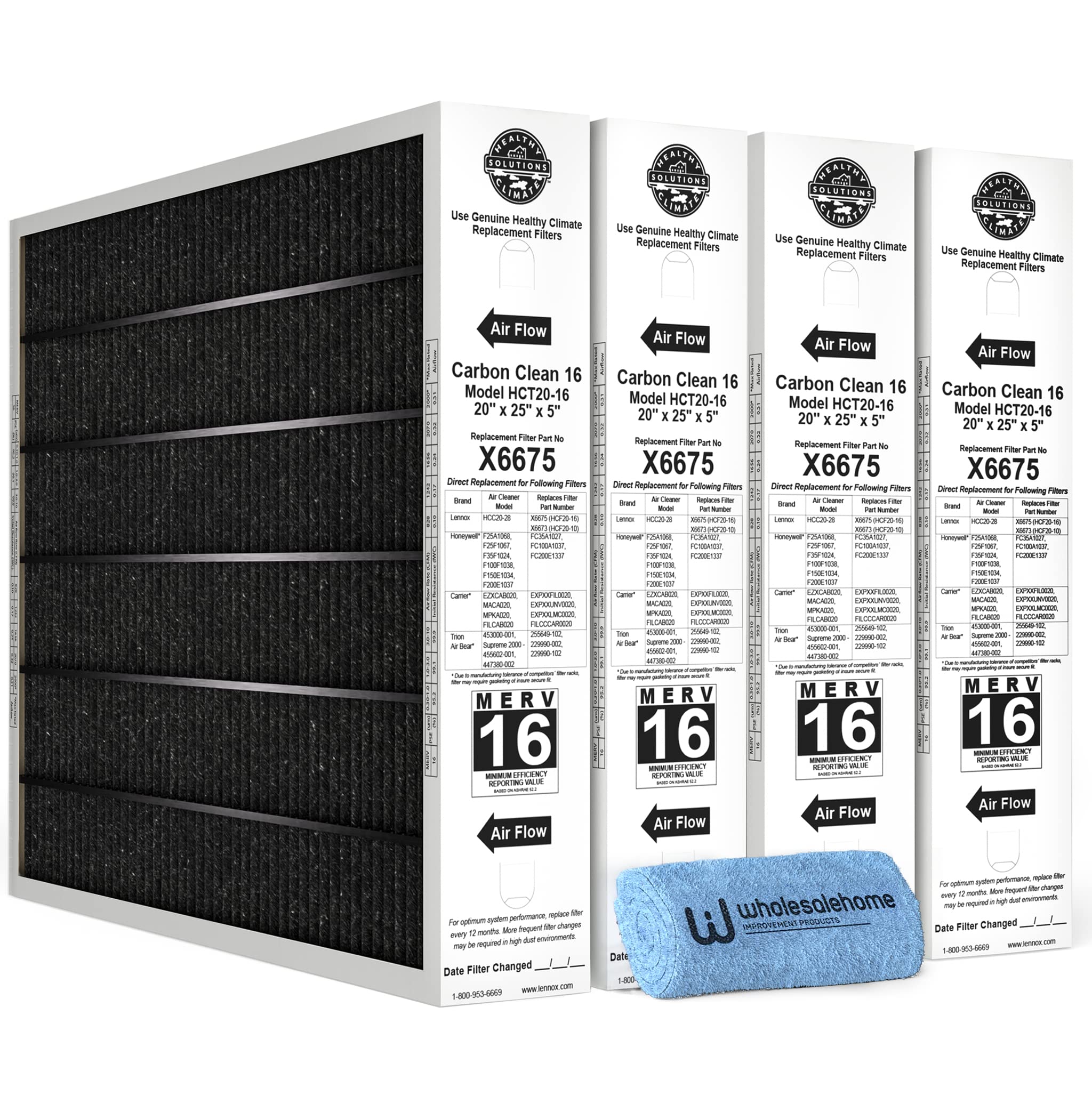 LENNOX Lennox X6675 MERV 16 Media Air Cleaner Filter HCC20-28 1 Pack Replacement X6675